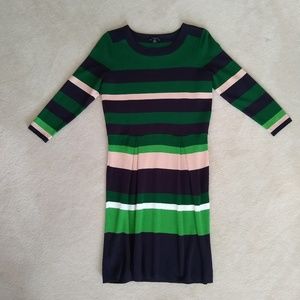 Ann Taylor Striped Knit Dress - 4 Petite